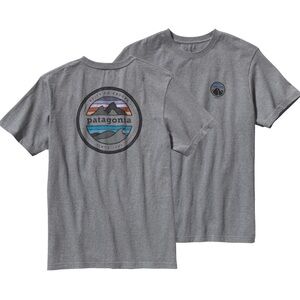 Patagonia Gray Tee with Mountain Graphic